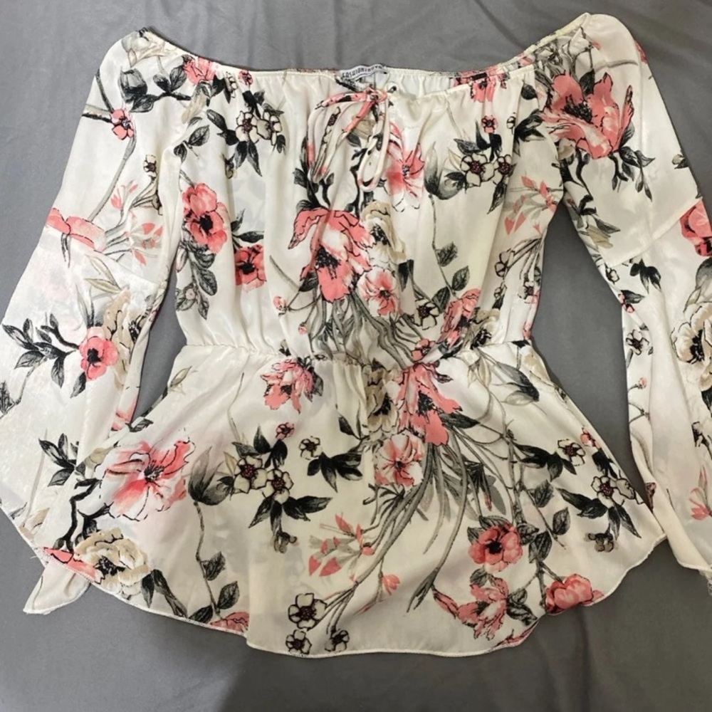 Fashion Nova Floral off the shoulder top